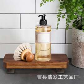 跨境木质桌面置物架化妆品香水收纳架家居玄关香薰蜡烛底座调料架
