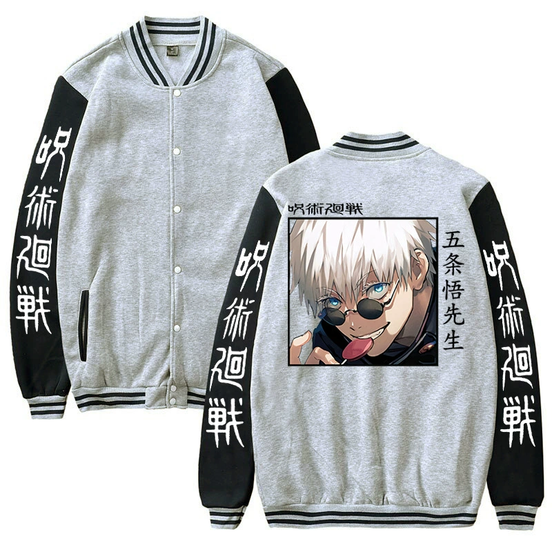 Jujutsu Kaisen, куртка, бейсбольная форма для отдыха, для подростков, оверсайз