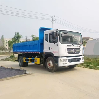 国六东风多利卡双排座自卸车厂家销售蓝牌公路养护车自卸式垃圾车