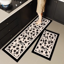 法式轻奢厨房防滑吸水耐脏易打理脚垫浴室卫生间耐磨硅藻泥地毯