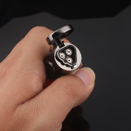 Creative three-spray head gas welding gun micro spray gun direct windproof pen-type small spray gun igniter lighter for men