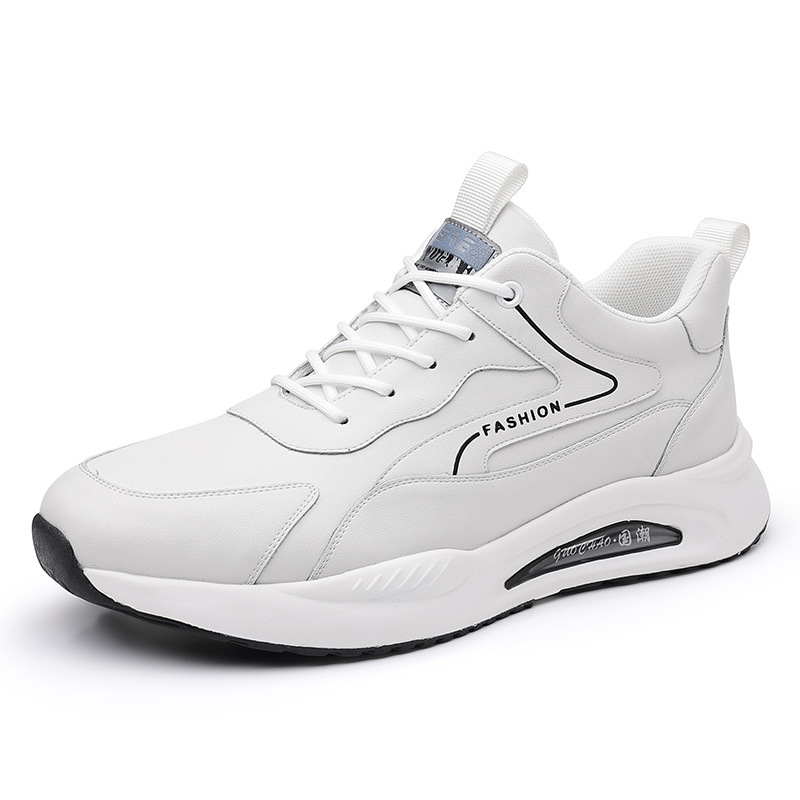 Zapatos deportivos casuales para hombres, primavera y verano 2025, nuevos zapatos de suela suave para hombres, zapatos de correr de cuero de moda para hombres