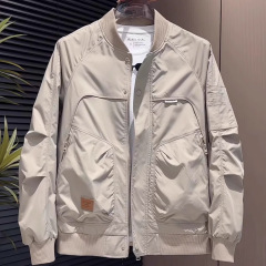 棒球服夹克男2025秋季新款潮牌工装男装美式复古修身飞行员外套男