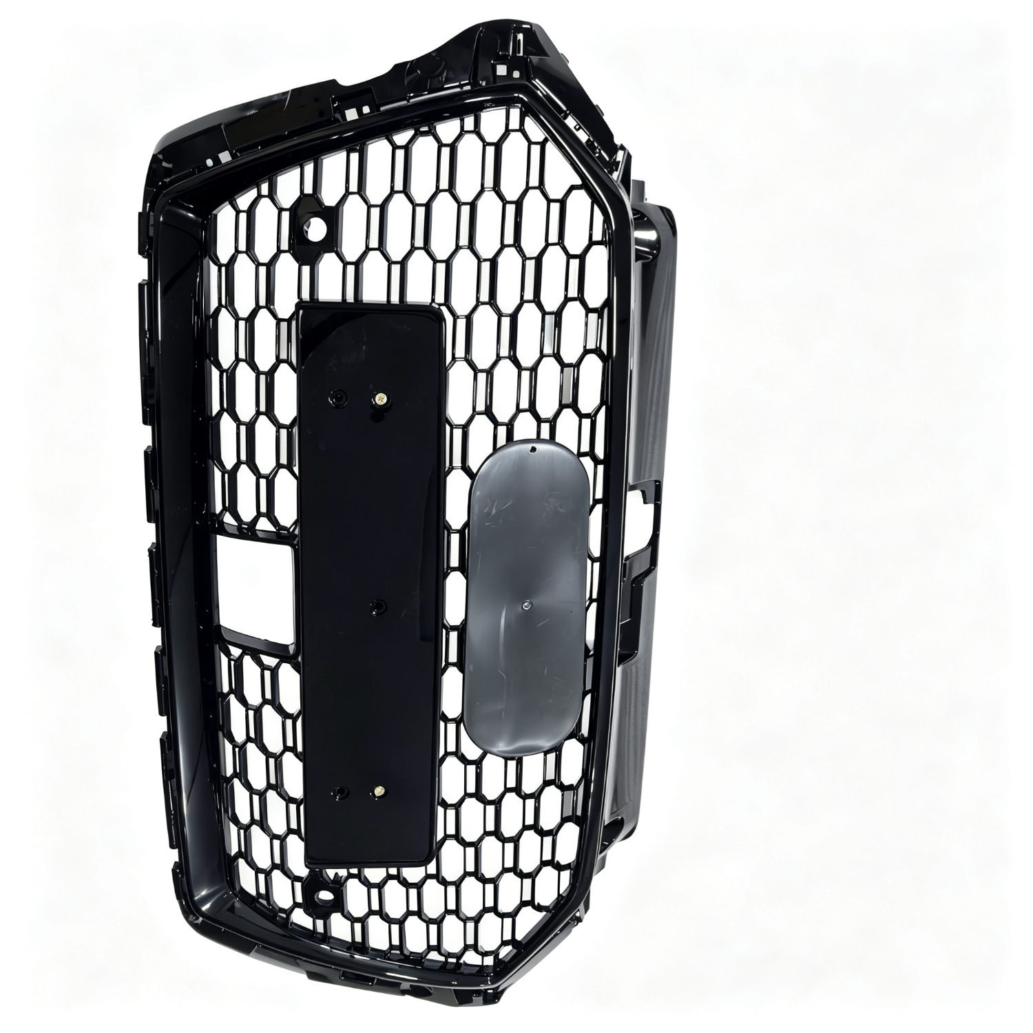 Suitable for Audi A3/S38V 2017 2018 2019 Mesh Grille Rs3 with Acc Hole Glossy Black Honeycomb