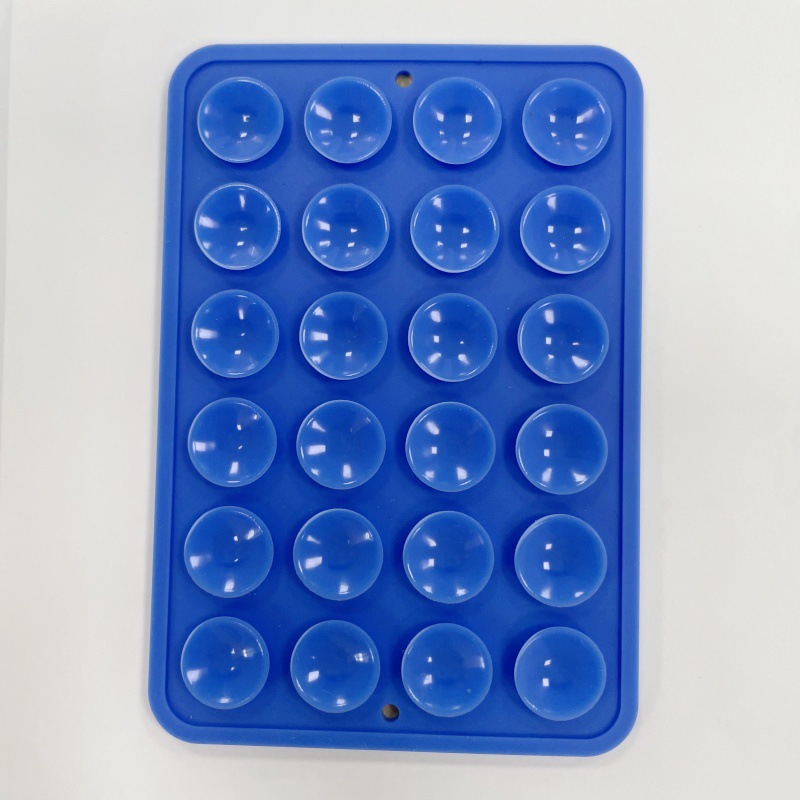 Funda de silicona antideslizante con ventosas para teléfono, 24 piezas en stock, soporte portátil móvil para teléfono, cuadrado, de silicona de una sola cara.