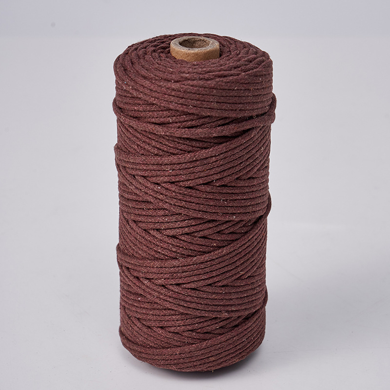 Cuerda de algodón con núcleo de 3mm, ropa de bricolaje, decoración de textiles para el hogar, cordón de algodón, cuerda tejida, tapicería de color, cuerda de algodón con corazón