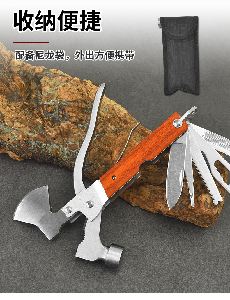Car multifunctional cone safety hammer mini safety life-saving broken window claw hammer car escape tool axe hammer