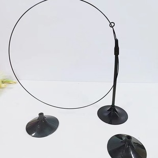 Black Suction Cup Base Cat Funny Stick Round Hole Steel Wire Jack Pet Cat Toy Accessories Cleaning Pet Supplies