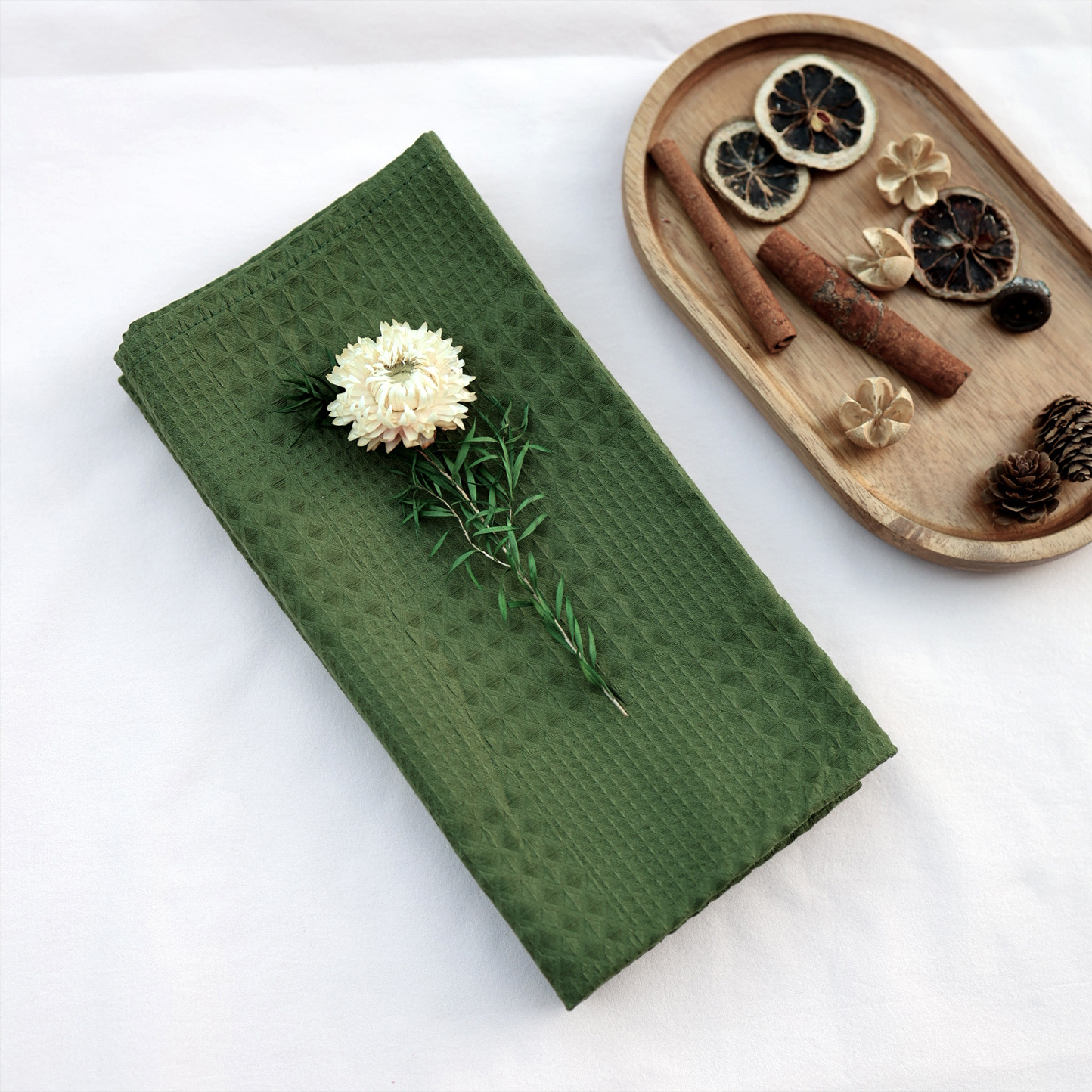 Servillas 100% algodón waffle placas de flores de Navidad hotel de limpieza de tazas de decoración servillas lujosas