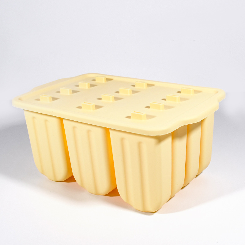 노란색 아이스크림 틀 12개(나무막대 없음)