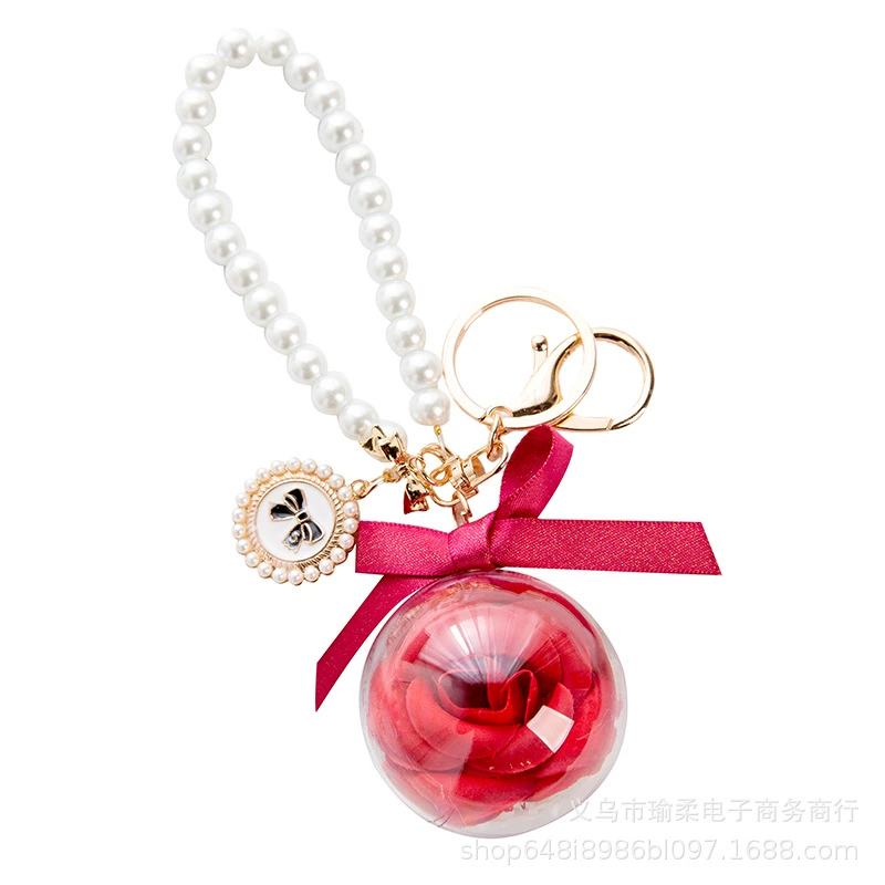 Acrylic necklace from pearl, keychain, pendant, bag decoration, new collection