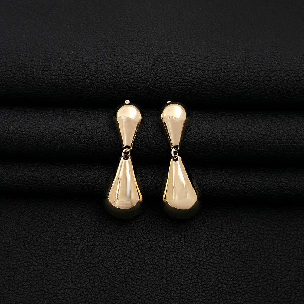 16g Weight Drop Earrings Classification 1 Pair Quantity Daily Occasion Iron Material Geometric Pattern Women's Gender Plating Design Simple Style Style 1 Pair Simple Style Geometric Plating Iron Drop Earrings 23
