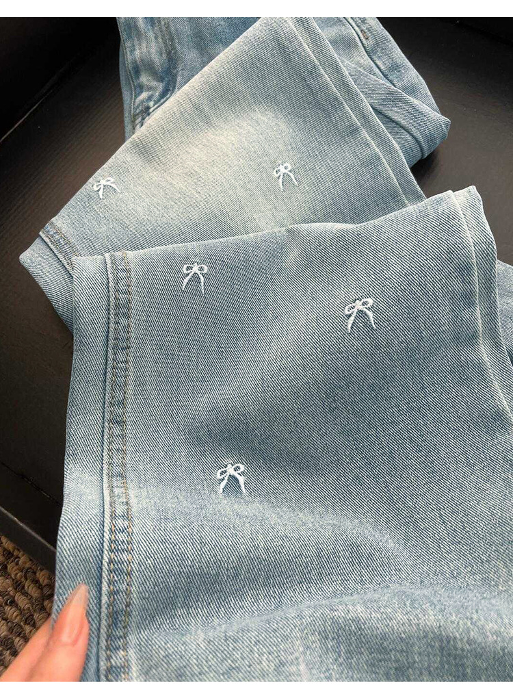 Light Blue Straight Leg Jeans Women's Loose Fit Slimming Wide Leg Trousers Trendy Spring Autumn 2026 Style Pear Shaped Figure_ecoleips.com