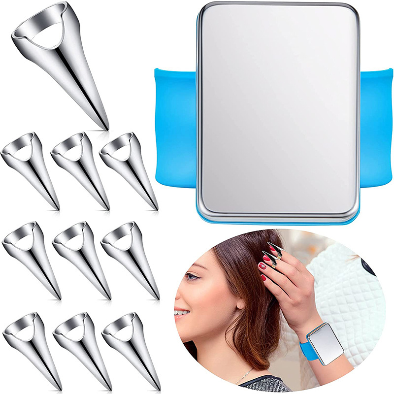 Barber herramienta pelo trenzado updo pelo capas anillo de uñas Plus belleza pelo pulsera raqueta aguja de horquilla magnética dispositivo de succión