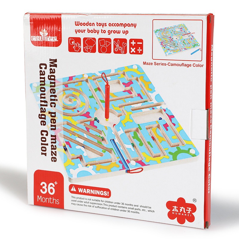 Cpc rompecabezas para niños bolígrafo magnético laberinto digital educación temprana clasificación de color de madera tablero de conteo juguetes de 1 a 3 años
