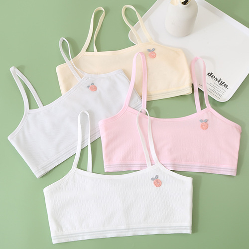 Girls' underwear, small vest, developmental period, primary school students, 10 years old and 12 years old, older children, girls, inner wear tube top, pure cotton, summer