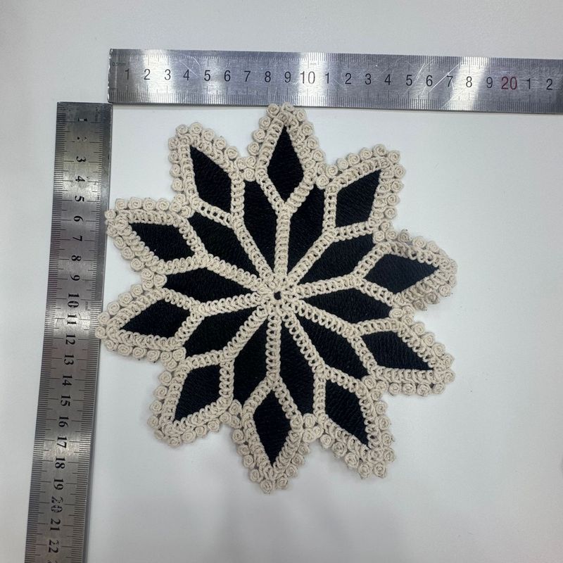 厂家批发 刺绣花边服装辅料DIY布贴机织仿手钩粗棉服饰服装辅料|undefined