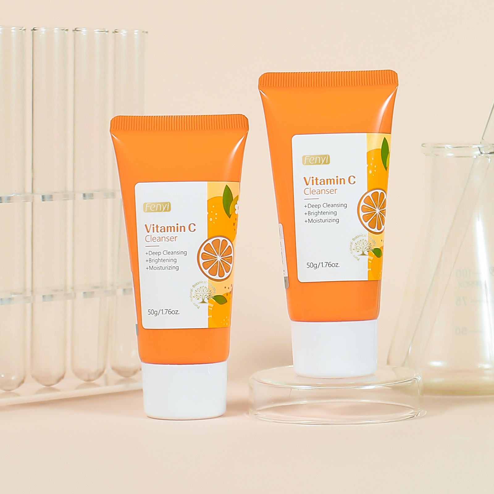 Wholesale fenyi Vitamin C Facial Cleanser 50g from the manufacturer for pore cleansing, hydration and moisturizing, cross-border undefined