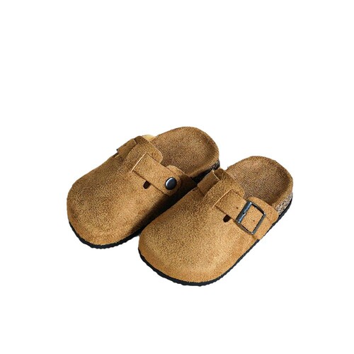 Spring and Autumn Children's Cute Non-Slip Toe-Covered Birkenstock Shoes for Boys and Girls, Soft-Soled Comfortable Loafers, Wear-Resistant Little Kids' Shoes