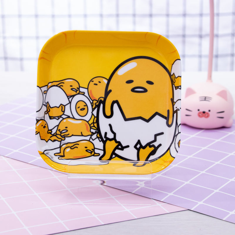 儿童四方碟卡通水果碟子吐骨头碟餐桌垃圾盘家用耐摔密胺骨碟可爱