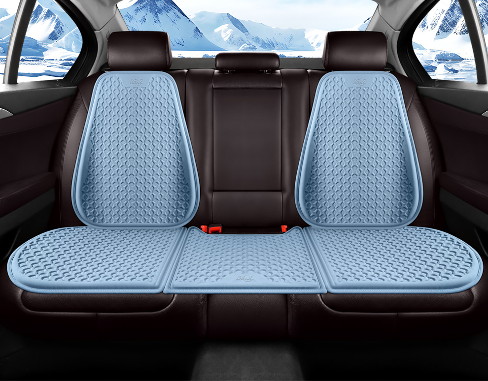 Car Cushion Summer Gel Cool Mat Single-piece Four Seasons Universal Ventilated Butt Pad Ice Silk Seat Cushion Seat Cushion Ice Cool