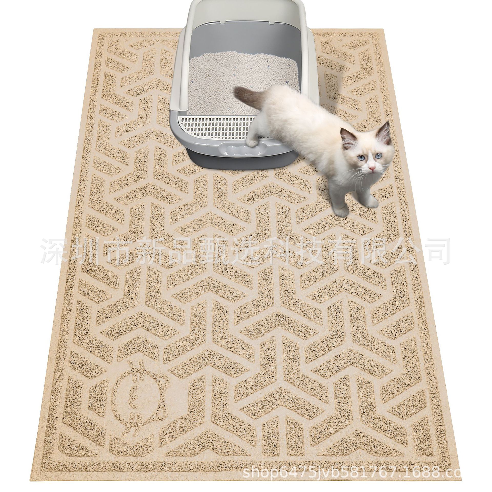 Estera de gato para mascotas estera de gato resistente al desgaste elástico ventas directas de fábrica estera de arena para gatos estera para mascotas PVC grueso impermeable