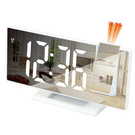 LED数字投影时钟多功能闹钟卧室钟表自动感光电子带USB直销