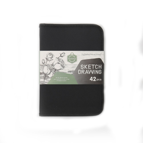 Manufacturer Wholesale Sketch Set 42 Pieces Art Supplies Painting Sketch Pencil Beginner Color Painting Set