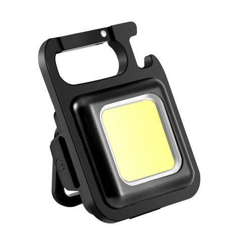 Nueva luz portátil recargable USB mini para llavero, luz COB de alta luminosidad con clip para gorra, luz de camping, luz de emergencia para el hogar y camping