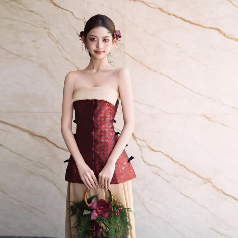 新娘礼服2025新款小个子高端结婚敬酒服订婚礼服新中式婚服嫁衣|undefined