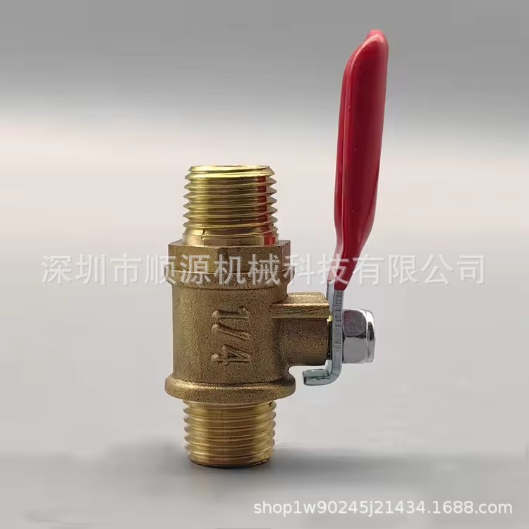 工业级现货1/2NPT红柄小球阀双内丝 双外丝 内外丝全铜开关阀门