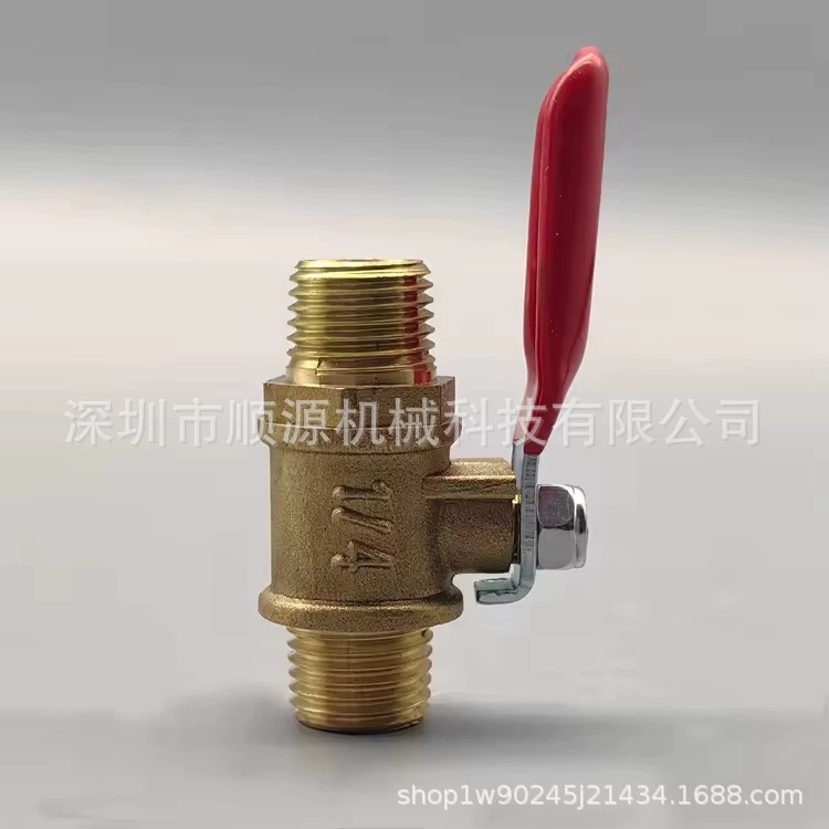 Промышленный спот 1/2NPT красный ручка маленький шаровой клапан с двойной внутренней проволокой с двойной внешней проволокой с внутренней и внешней проволокой с медью переключатель клапан