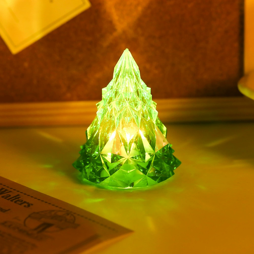 Ambient iceberg night light — small LED bedside lamp, eye‑protection, white or green