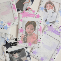 Ins style new star card holder Korean girl photo display pendant star chasing three-inch small card storage card bag for women