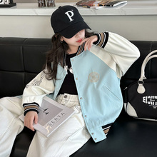 女童秋装棒球服2025新款洋气休闲中大童外套春秋款百搭夹克衫衣服