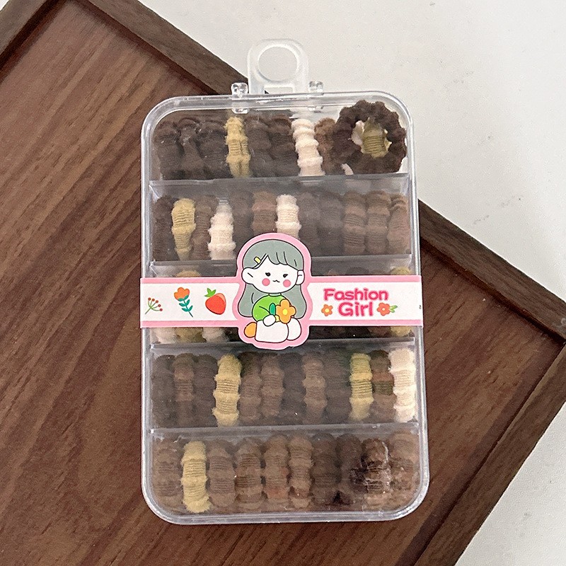Banda de goma para niños en caja banda de cabello para niños banda de cabello para niñas banda de goma para niñas lazo de pelo para bebés no duele el pulgar del cabello image 71