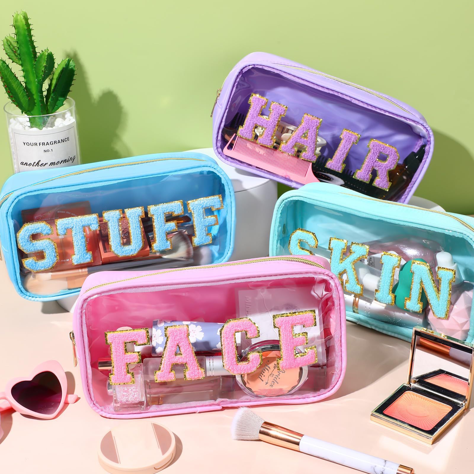 Amazon nuevo producto transfronterizo bolsa de maquillaje impermeable bolsa de lavado de PVC transparente multifuncional bolsa de almacenamiento portátil de viaje