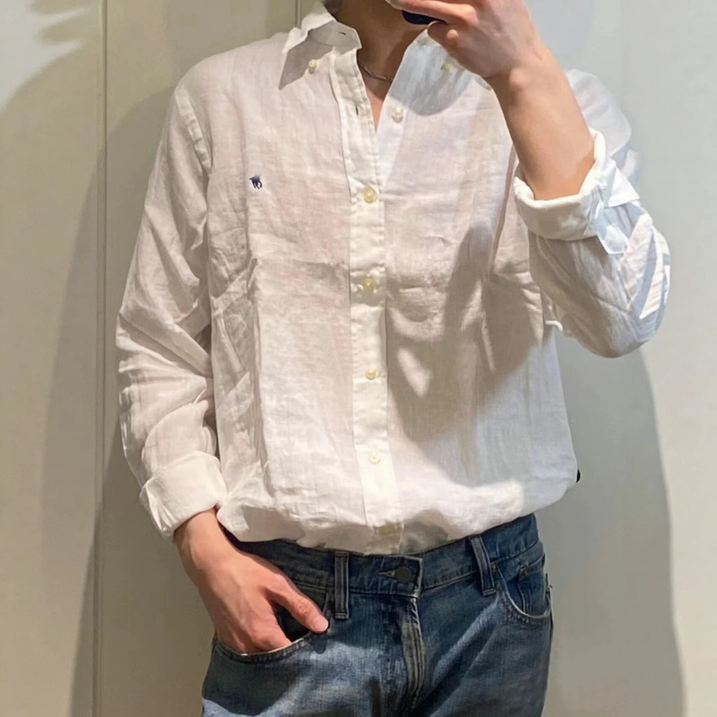 Rl Ralph Lauren Spring and Autumn Long-Sleeve Shirt for Men, Sun-Protective Polo Shirt for Women, Linen Embroidery Couple's Shirt Rl Ralph Lauren Spring and Autumn Long-Sleeve Shirt for Men, Sun-Protective Polo Shirt for Women, Linen Embroidery Couple's Shirt