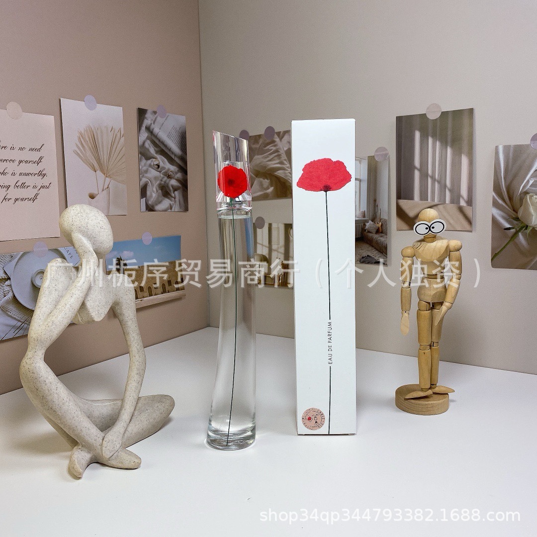 Cross-Border Foreign Trade Perfume Hot-Selling Model: Flower of the Year Women's Eau De Parfum 100ml Red Floral Fragrance