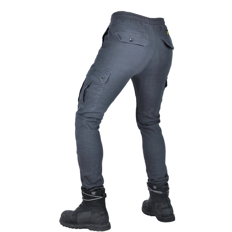 American retro overoles de los hombres de la motocicleta de invierno pantalones de montar casual motocicleta resistente a la gota de pierna ancha tobillo-atado pantalones forrados de lana