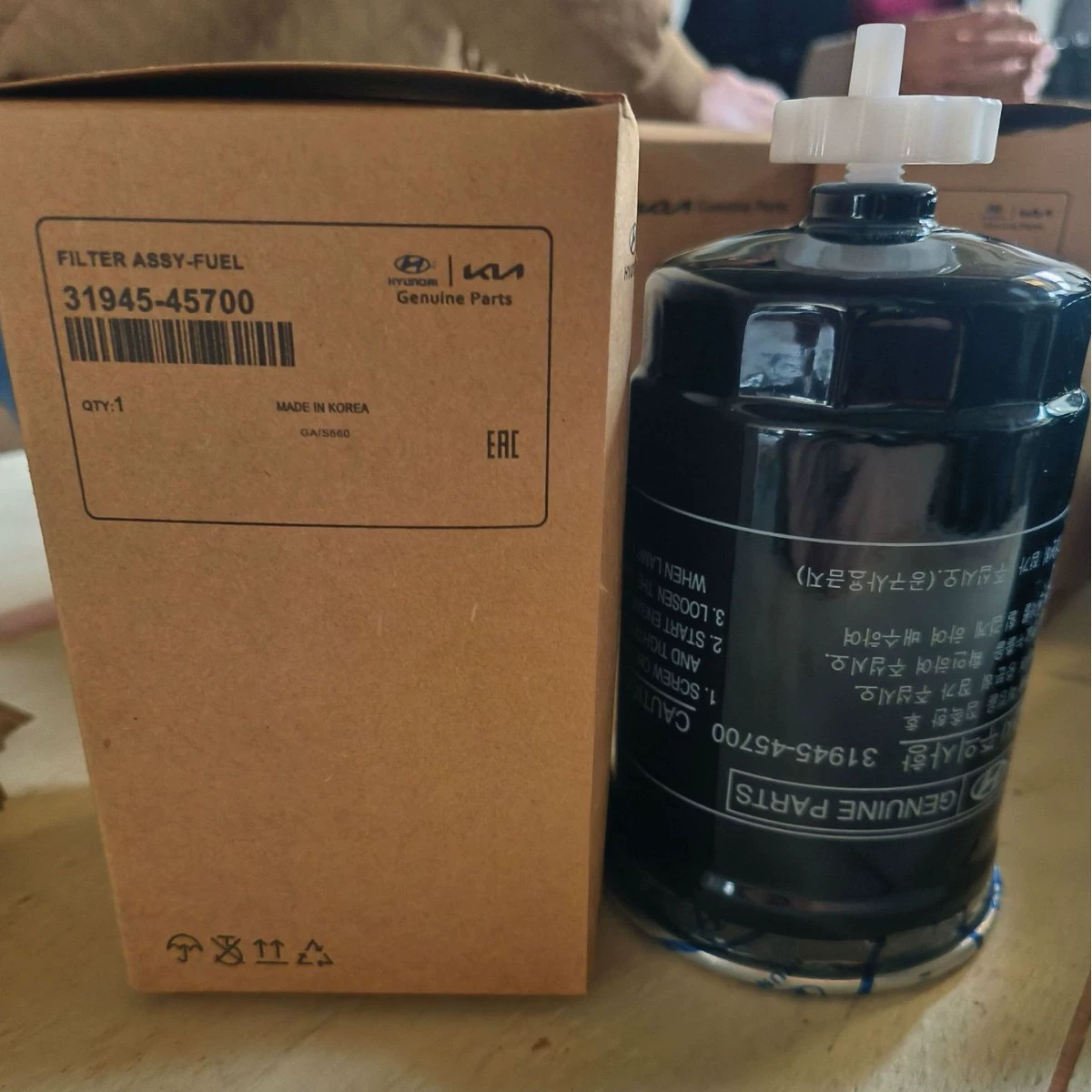 Фильтрующий элемент дизельного фильтра 31922-4H001 подходит для Hyundai Kia 319945-45700, заводские дизельные сетки.