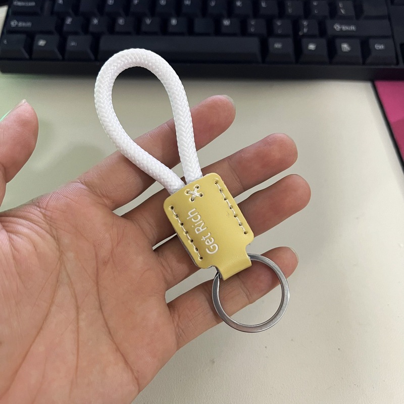 本革手作り編みひも自動車キーホルダー個性創意鍵ストラップ印刷可能図案文字メーカー卸売り|undefined