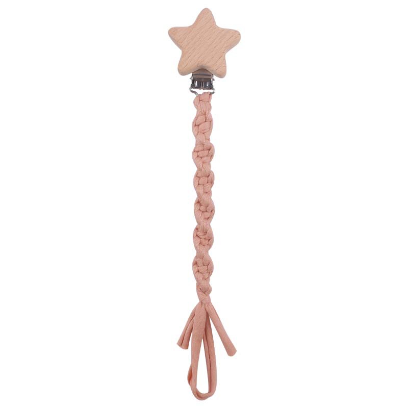 Bebé suministros Haya estrella pezón clip DIY bebé creativo hecho a mano algodón tejido pezón cadena anti-caída