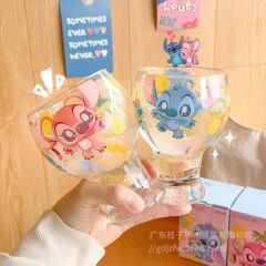 史迪仔啤酒杯玻璃杯水杯家用2025新款高颜值夏天果汁杯酒杯饮料杯