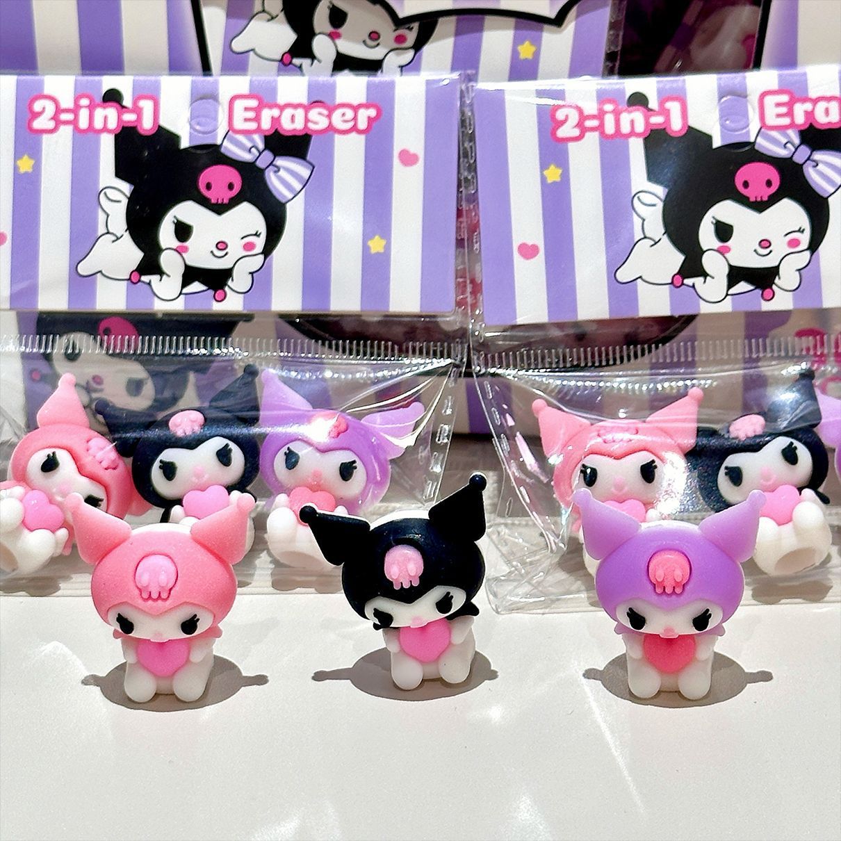 Cute y genial juego de lápices de arroz fresco borrador nuevo sombrero protector de lápiz estudiante de escuela primaria aprendizaje papelería pequeño regalo