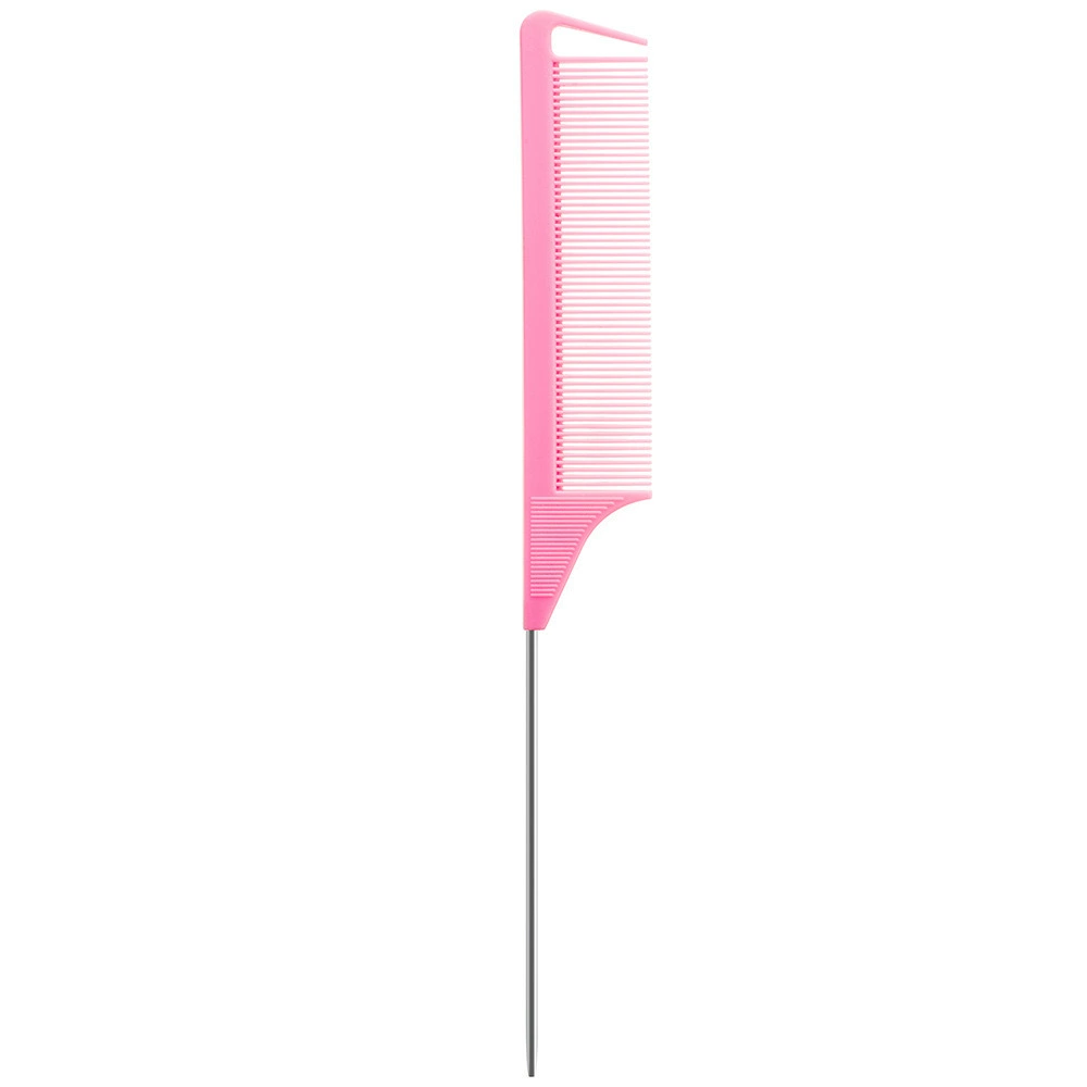 Расческа-распылитель Tail Comb (Jingyuan) из нержавеющей стали с ABS-ручкой, нескользящий заостренный хвост, многоцветная