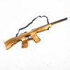 Wooden submachine gun, hair rope, long gun, rifle, gun model, toy, nostalgia