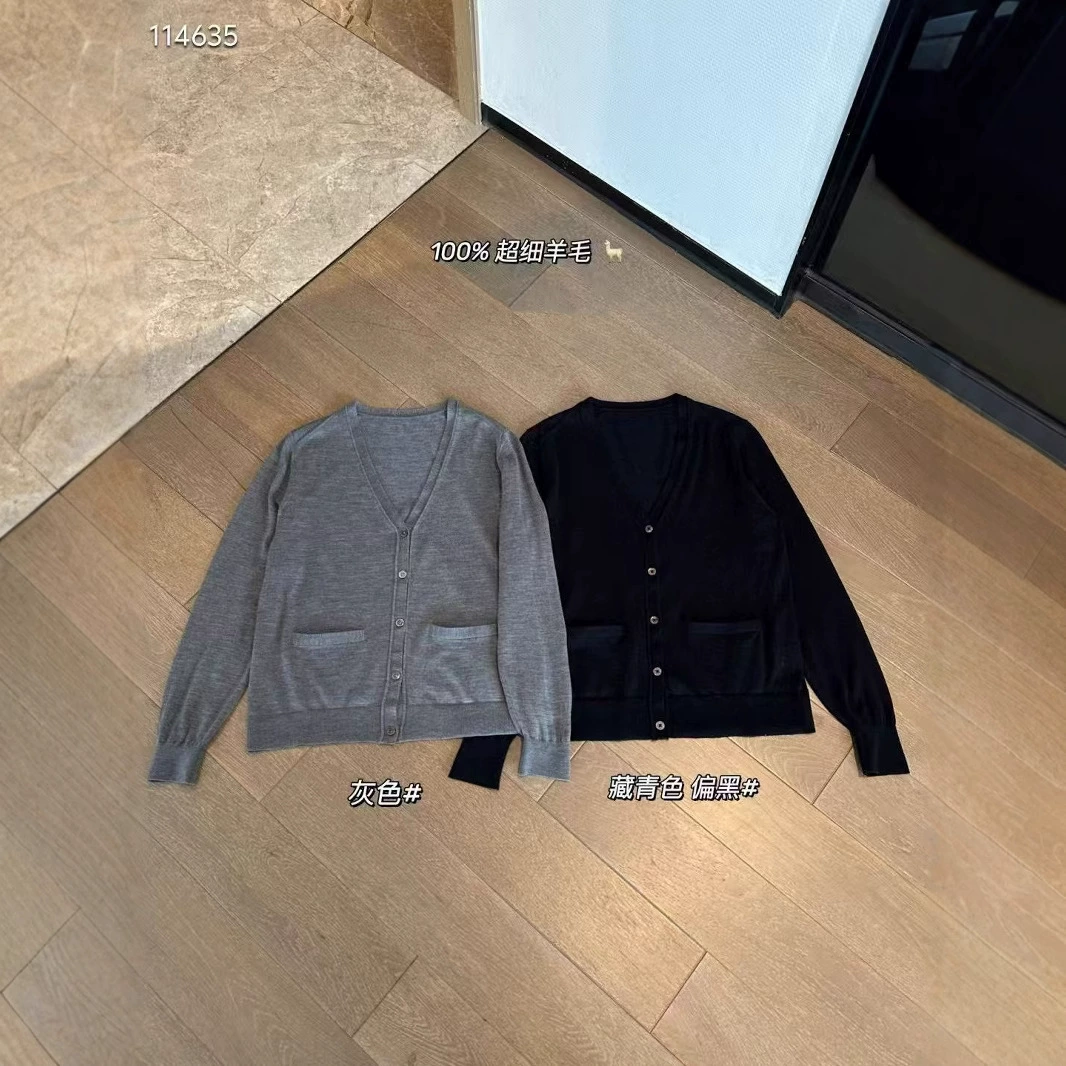 030469 Повседневный стиль ежедневный дикий коммутирус с воротом тонкая хлопчатобумажная шерстяная вязаная кардиган топ