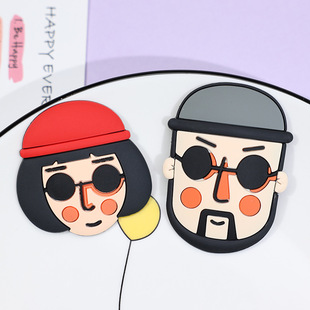 This killer not too cold pvc soft glue cartoon brooch accessories Lyon Marty girl backpack leather cover patch