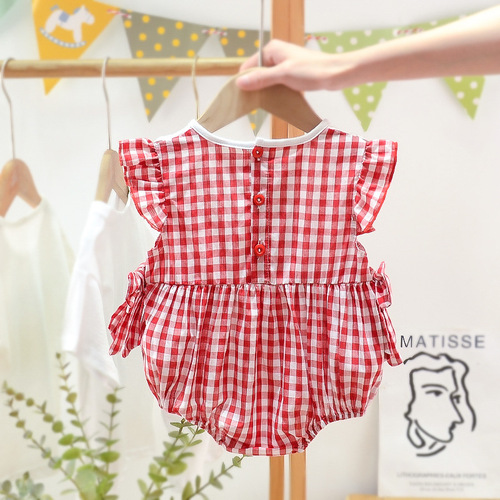 Baby Summer Outfit Pack Nappy Suit Newborn Girl Baby Fashionable Super Cute Romper for 6 Months Full Moon Summer Crawling Suit